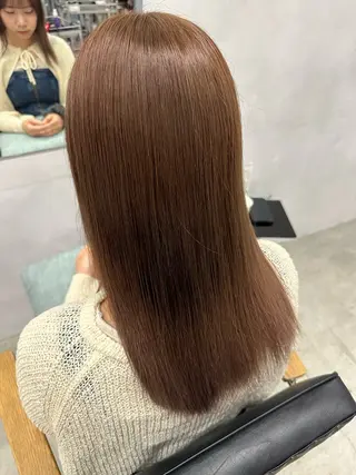 セミロング カラー レイヤー/艶カラー 三好悠生のヘアスタイル