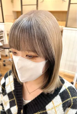 カラー ボブxショートボブ 葛西凌大のヘアスタイル