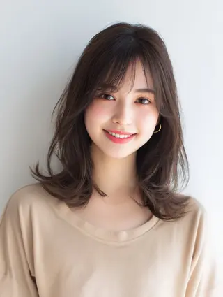 ミディアム 上原 心のヘアスタイル