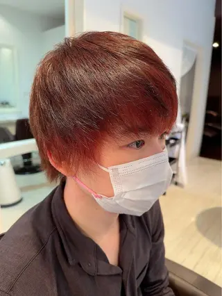 カラー メンズ 髪質改善&ストレート ‪✂︎‬鈴木青樹のヘアスタイル