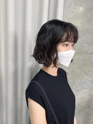 パーマ ボブパーマコテ巻き風 パーマNo1深江秀平のヘアスタイル