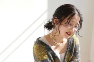 カラー 束感まつぱ🥑🤍 NATUKI🤍のマツエク・マツパデザイン