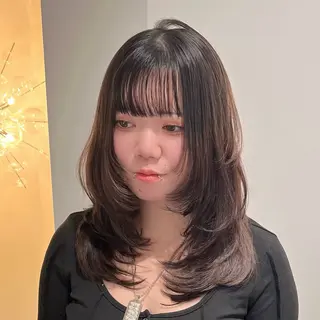 ミディアム カラー カットモデル募集中 ‎🤍AMANE🤍のヘアスタイル
