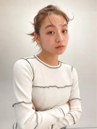 カラー ヘアアレンジ お洒落ベージュ🤎 代官山shibukiのヘアスタイル