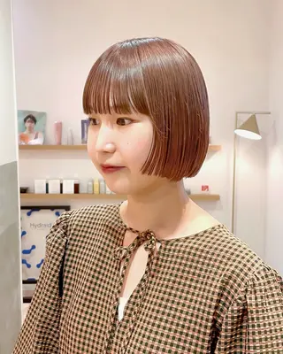 ショート 似合わせ/ベージュ /レイヤー/りほ🤍のヘアスタイル