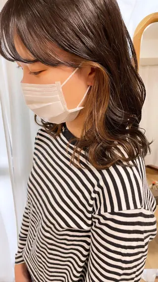 セミロング カラー 女性専用サロン 【中崎町】ゆきみのヘアスタイル