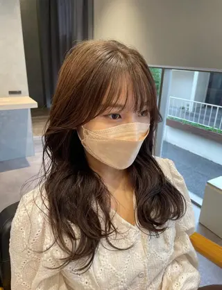 ロング カラー 韓国風/オシャレ /縮毛矯正/滝口琴未のヘアスタイル
