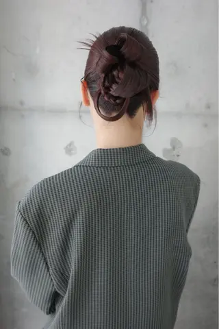 セミロング カラー ヘアアレンジ autre所属・大久保 ひでなりのヘアスタイル