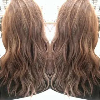 セミロング カラー 植田 /エクステ /ブリーチ/髪質改善のヘアスタイル