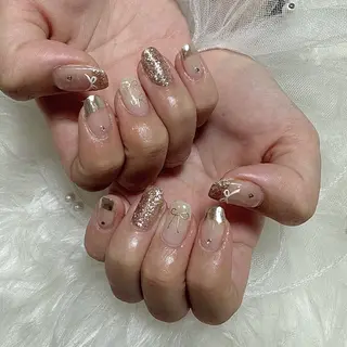 ネイル シュシュ 🎀 girly nailのネイルデザイン