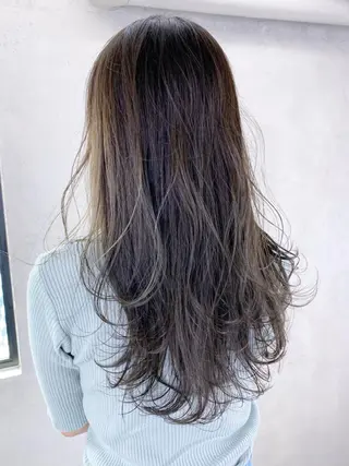 セミロング カラー パーマ ヘアアレンジ ITbyALBUM 八王子店のヘアスタイル