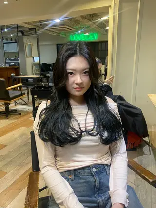 ロング カラー メンズカット/パーマ 艶カラーTAIGA︎のヘアスタイル