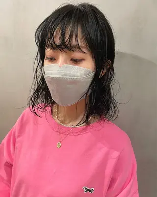 ミディアム カラー パーマ 優作 〜圧倒的信頼〜のヘアスタイル