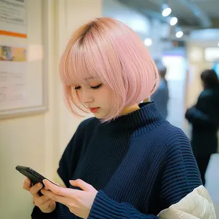 ミディアム 奈良天理 mihoのヘアスタイル
