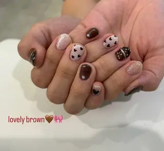 ネイル 暖色カラー/ ネイル momo🍀☆*:°のネイルデザイン