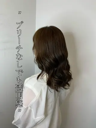 ロング メンズバレイヤージュ 斉藤春のヘアスタイル