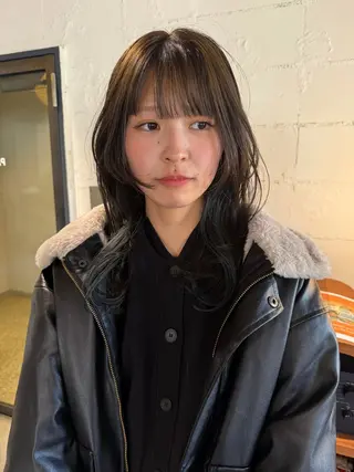 セミロング カラー 才下 ゆいのヘアスタイル