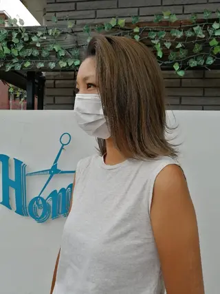 ミディアム カラー Homie 所属・★竹本 千春★のヘアスタイル