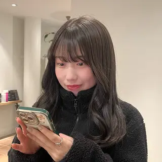 セミロング カラー るな/暖色、 ベージュカラー🎀のヘアスタイル