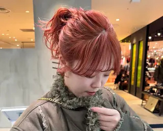 ミディアム カラー mei|顔まわり ×透明感カラーのヘアスタイル