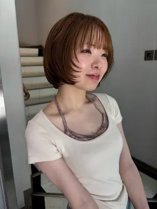 ショート riria/ボブ /ブラウンカラー🎀のヘアスタイル