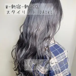 ロング カラー パーマ ヘアアレンジ メンズ キッズ ネイル マツエク・マツパ 新宿駅近♡友達とOK 🦋W -ワット -のヘアスタイル
