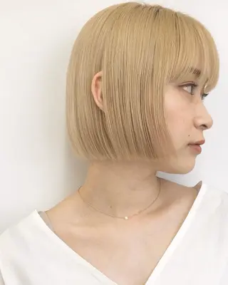 ショート カラー ボブxショートボブ 葛西凌大のヘアスタイル