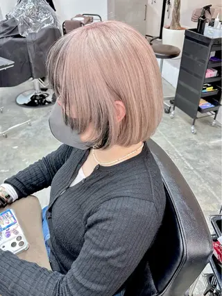 ショート カラー ケアブリーチ 髪質改善/池袋のヘアスタイル