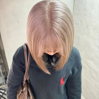 ショート カラー ボブ×柔らかいカラー 🩰misaki𓍼のヘアスタイル