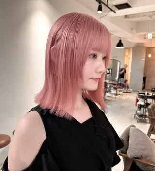 ミディアム カラー 🩵ྀིハイトーン みほ🎀🫐のヘアスタイル