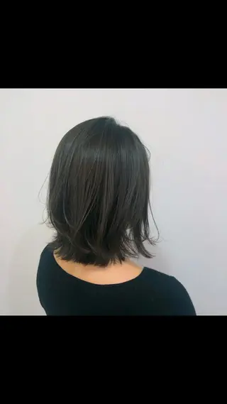 セミロング カラー 酸性縮毛矯正🧴韓国 レイヤー/髪質改善のヘアスタイル