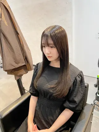 ロング カラー 👑髪質改善カラー 中垣斗希のヘアスタイル