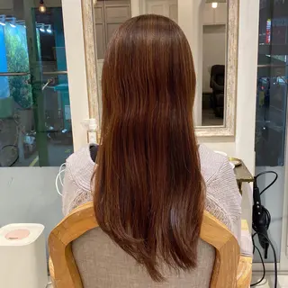 ロング カラー ブリーチなし✨艶髪 カラー𓃲YAGIのヘアスタイル