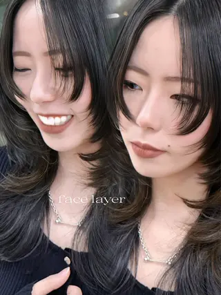 ロング カラー Pocket仙台 💚モエリのヘアスタイル