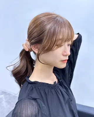 ロング カラー 韓国風/顔周りカット /髪質改善RYOTAのヘアスタイル