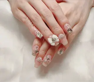 ネイル Kaka_ パラジェル、長さだしのネイルデザイン