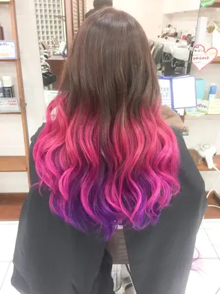 セミロング カラー モテ髪透明感❤️ デイズヘアカラーのヘアスタイル
