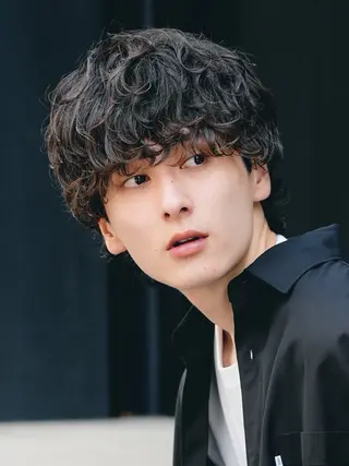 ミディアム パーマ メンズ fifth名駅所属・メンズパーマ 名古屋/水谷颯のヘアスタイル