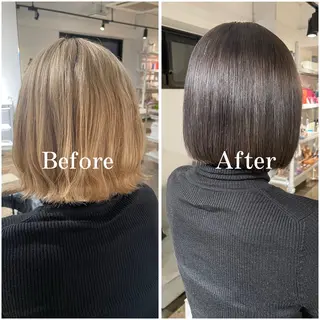 ショート カラー ムラ修正/ ハイトーン💖Riaのヘアスタイル