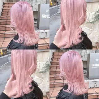 セミロング カラー 【美髪ハイトーン】 髪質改善/大和🎀のヘアスタイル