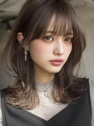 ミディアム 生艶髪＆レイヤー🔔 渋谷お薦めNo.1✨のヘアスタイル