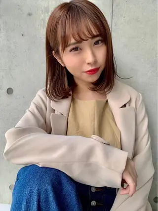 セミロング カラー 🫧 THEATER 【公式】🫧天神🫧のヘアスタイル