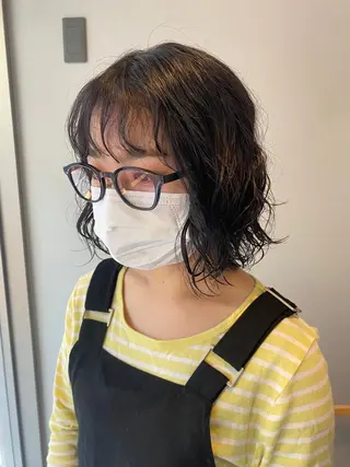 ショート パーマ F-card所属・shiga mariaのヘアスタイル