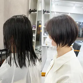 ショート カラー ⭐️ショート⭐️美髪 矯正⭐️水口陸のヘアスタイル