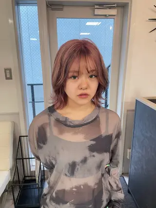 ミディアム カラー girly/柔らか カラーMitsukiのヘアスタイル