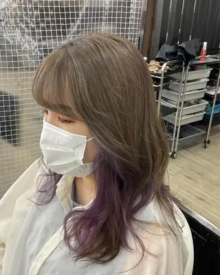 セミロング カラー 市川 博紀 店長のヘアスタイル
