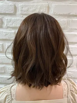 ミディアム カラー ヘアアレンジ 【センターパート/ マッシュ】ryokaのヘアスタイル