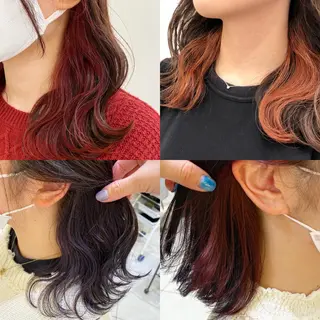 ミディアム カラー ヘアアレンジ 韓国レイヤー🖤🤍 /うえのゆずのヘアスタイル