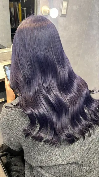 セミロング カラー mimiiy梅田 中崎町ハイトーンのヘアスタイル