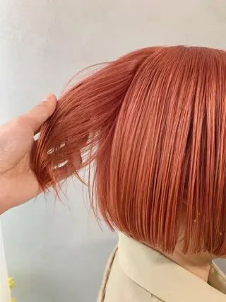 ショート カラー ボブパーマコテ巻き風 パーマNo1深江秀平のヘアスタイル